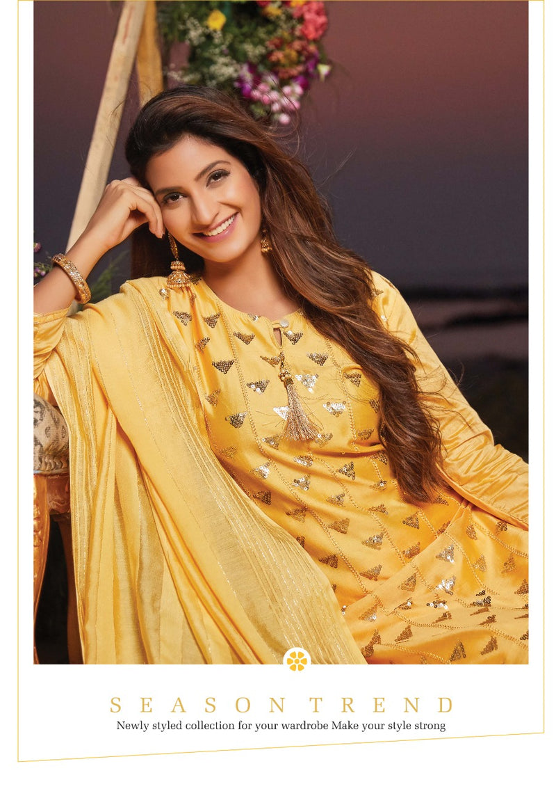 Wanna Shefali Chanderi With Printed Designer Stylish Festival Wear Kurti
