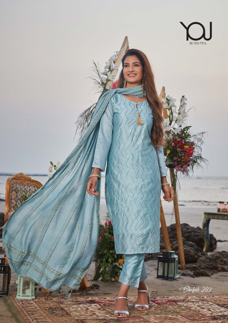 Wanna Shefali Chanderi With Printed Designer Stylish Festival Wear Kurti