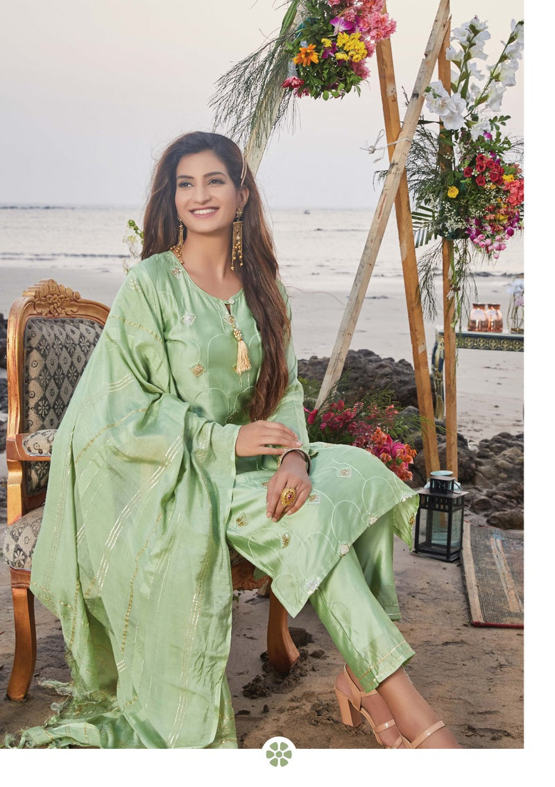 Wanna Shefali Chanderi With Printed Designer Stylish Festival Wear Kurti