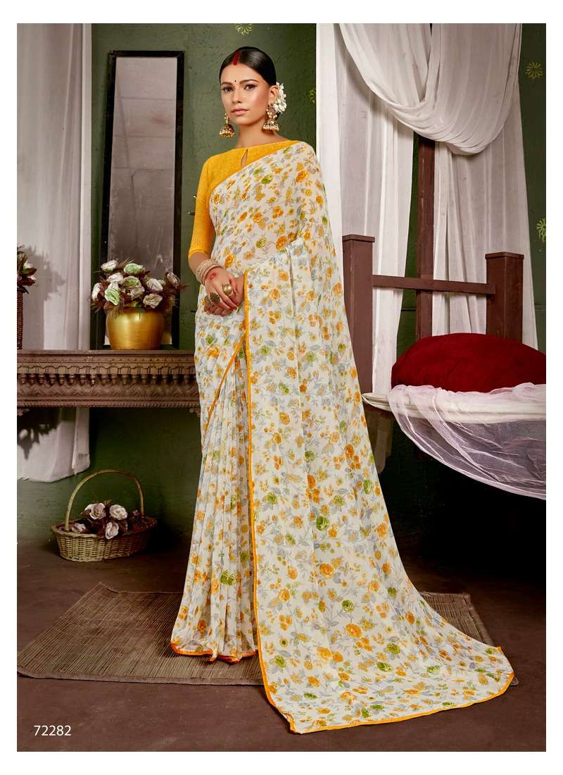 White Diamond Vol 7 Antra Fancy  Weightless Flower Printed Saree