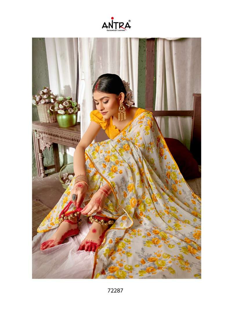 White Diamond Vol 7 Antra Fancy  Weightless Flower Printed Saree