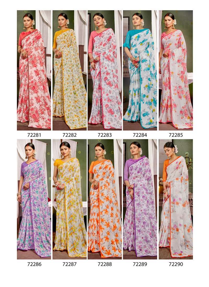 White Diamond Vol 7 Antra Fancy  Weightless Flower Printed Saree