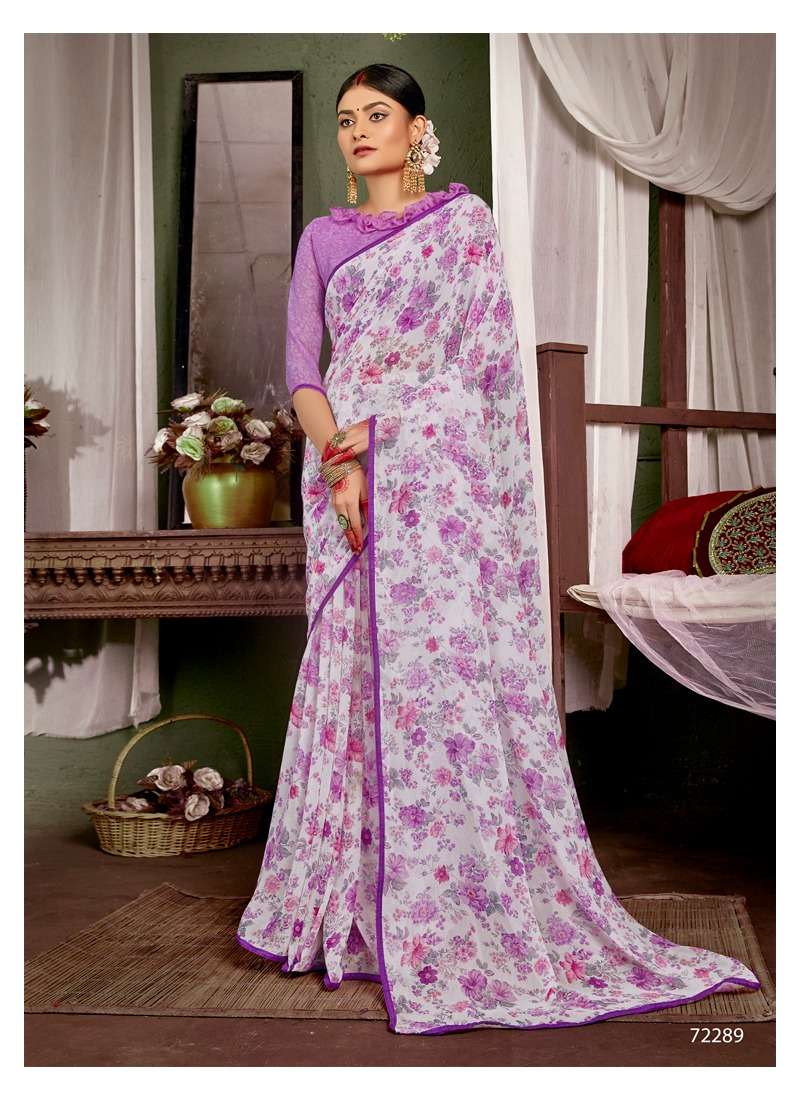 White Diamond Vol 7 Antra Fancy  Weightless Flower Printed Saree