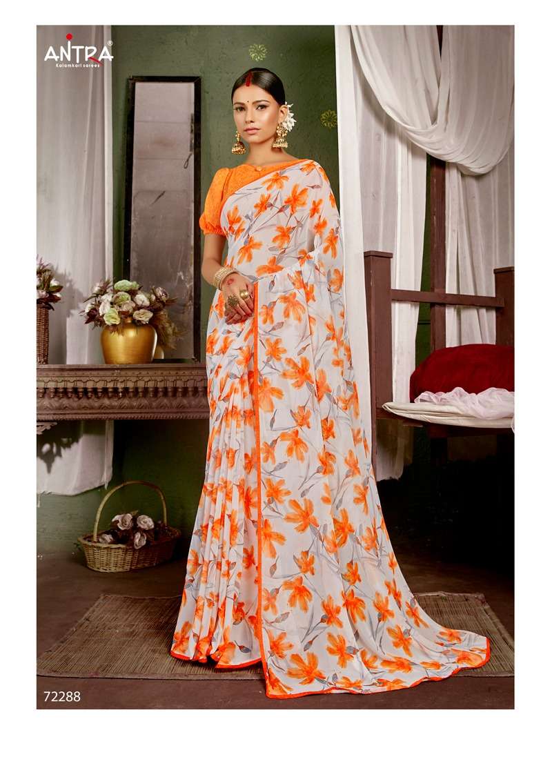 White Diamond Vol 7 Antra Fancy  Weightless Flower Printed Saree