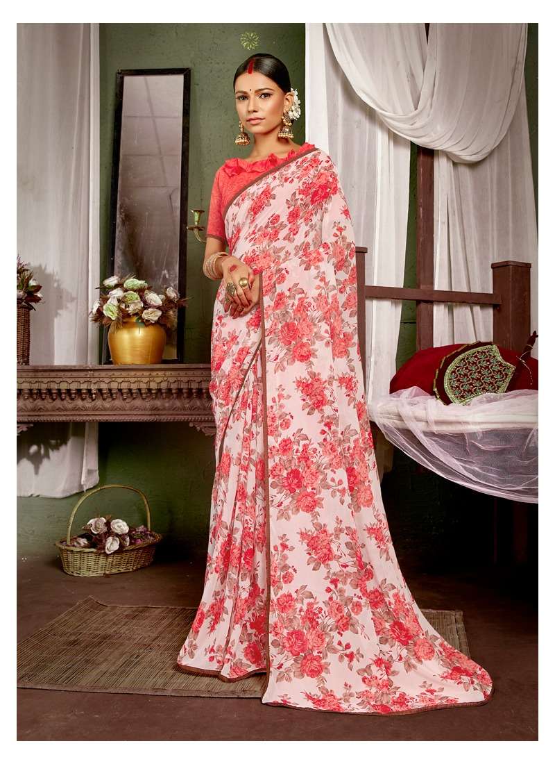 White Diamond Vol 7 Antra Fancy  Weightless Flower Printed Saree