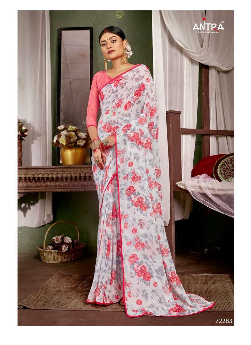 White Diamond Vol 7 Antra Fancy  Weightless Flower Printed Saree
