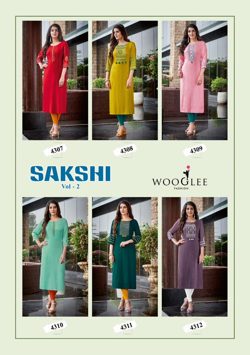 Sakshi Wooglee Rayon Bridal Wear Kurti