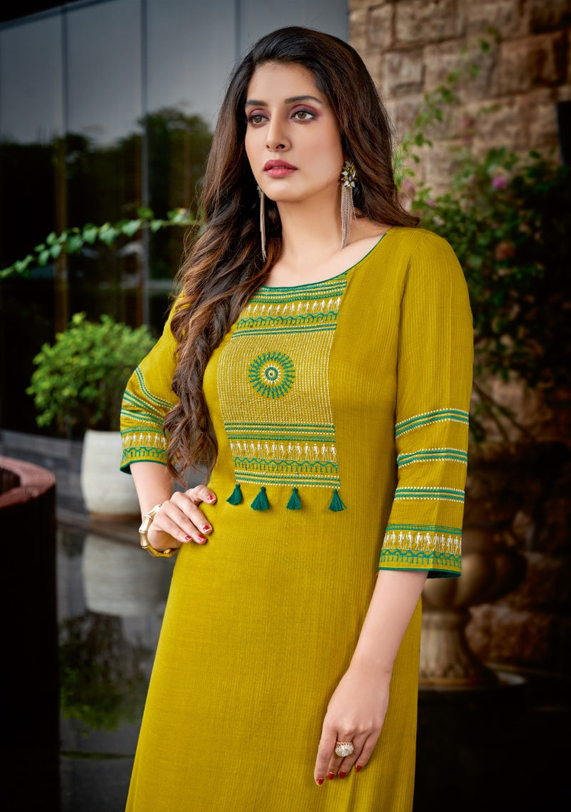 Sakshi Wooglee Rayon Bridal Wear Kurti