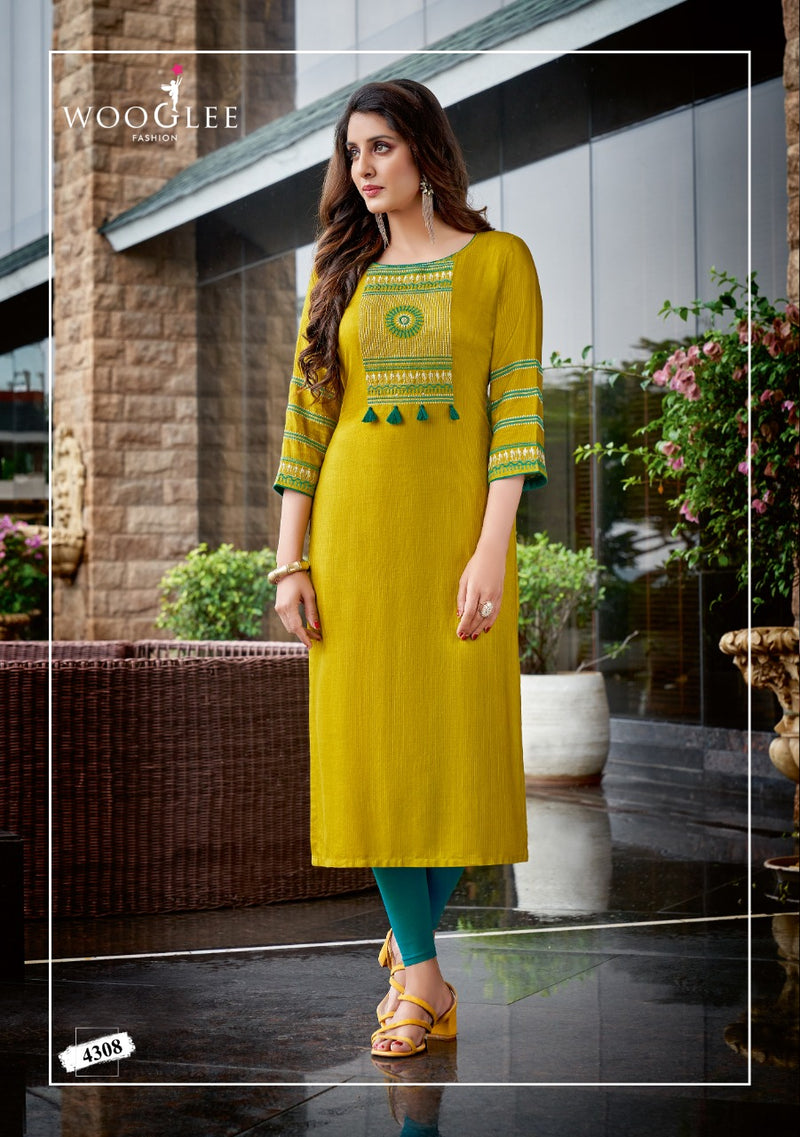 Sakshi Wooglee Rayon Bridal Wear Kurti