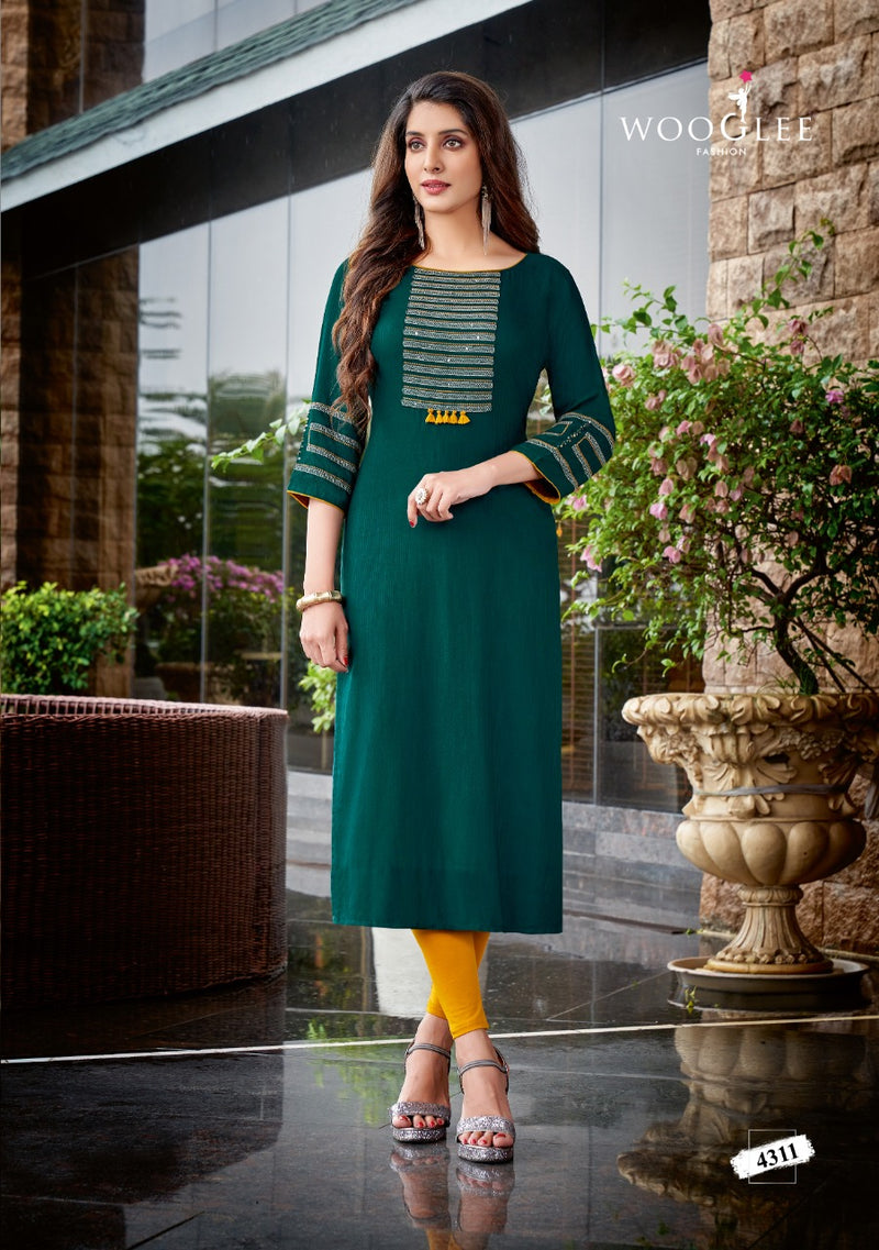 Sakshi Wooglee Rayon Bridal Wear Kurti