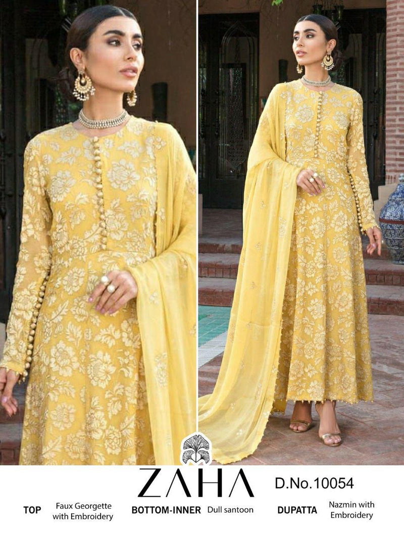 Zaha Dno 10054 Georgette With Floral Printed Stylish Designer Party Wear Salwar Suit