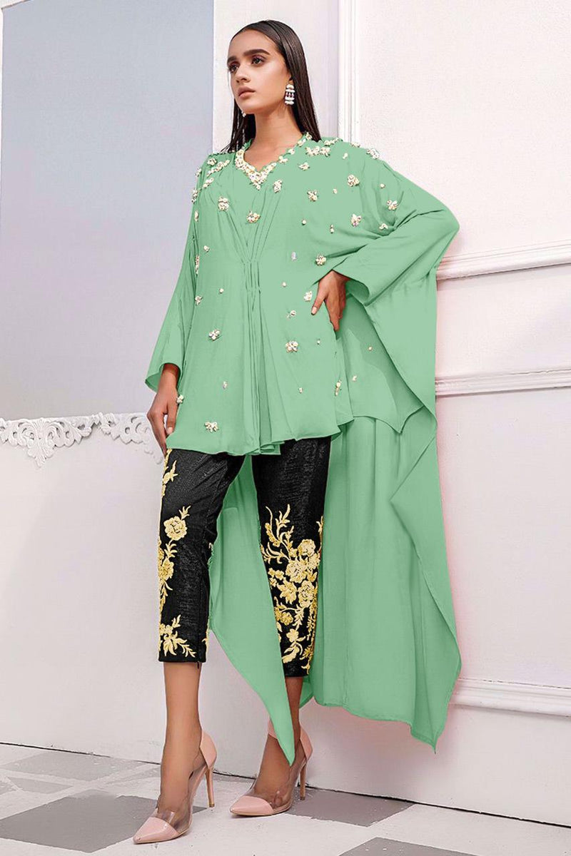 Zara Studio Vol 22 Georgette Stylish Hand Work Designer Wear Kurti