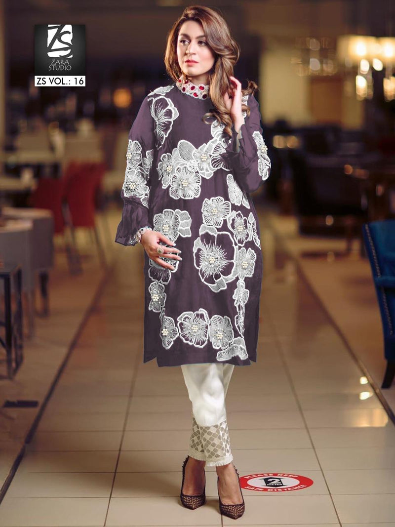 Zara Studio Pret Vol 16 Georgette Stylish Designer Party Wear Kurti