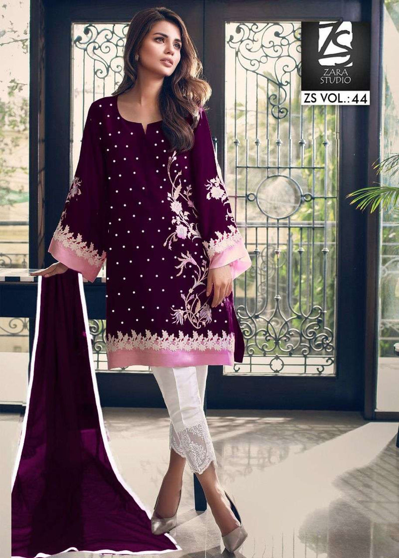 Zara Studio Vol 44 Georgette Stylish Designer Party Wear Kurti