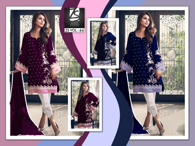 Zara Studio Vol 44 Georgette Stylish Designer Party Wear Kurti