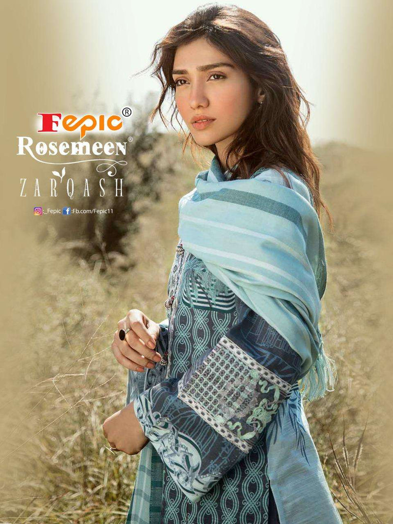 Zarqash Cambric Cotton Stylish Designer Wear Salwar Suit