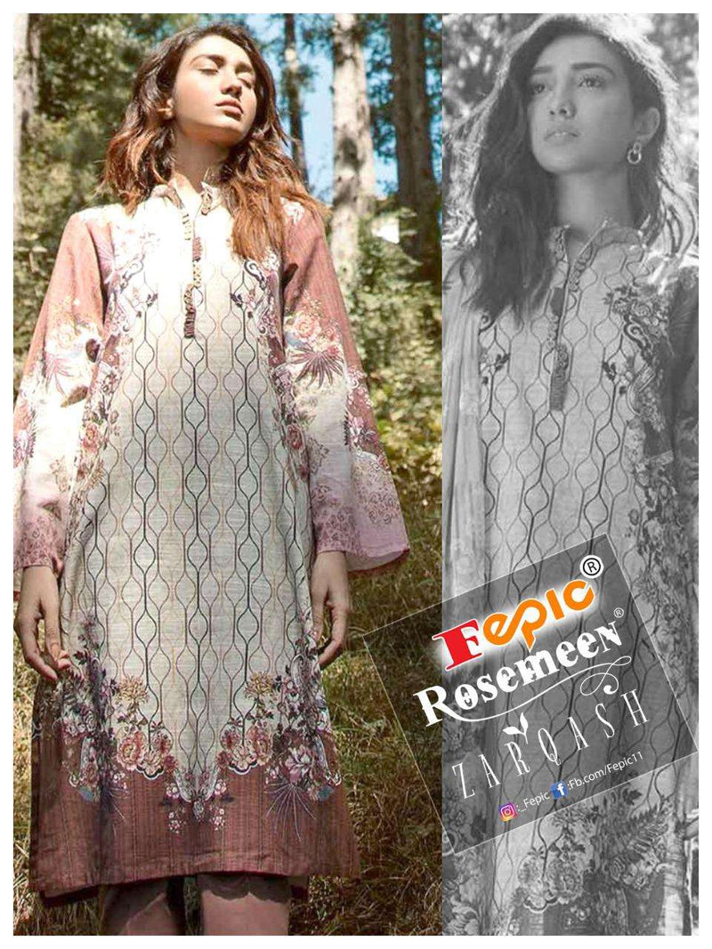 Zarqash Cambric Cotton Stylish Designer Wear Salwar Suit