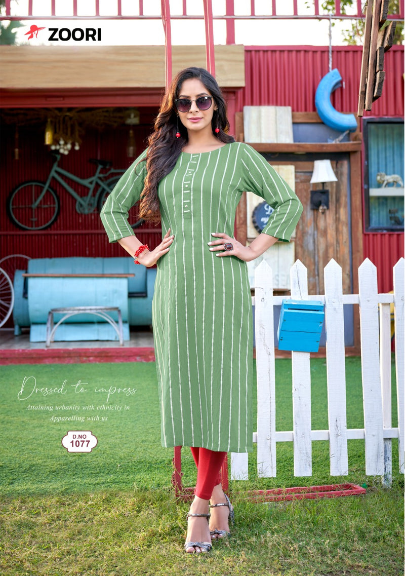 Zoori Akshara Vol 13 Rayon Stylish Designer Casual Wear Kurti Collection
