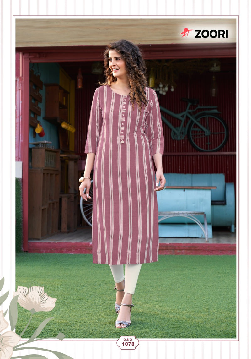 Zoori Akshara Vol 13 Rayon Stylish Designer Casual Wear Kurti Collection