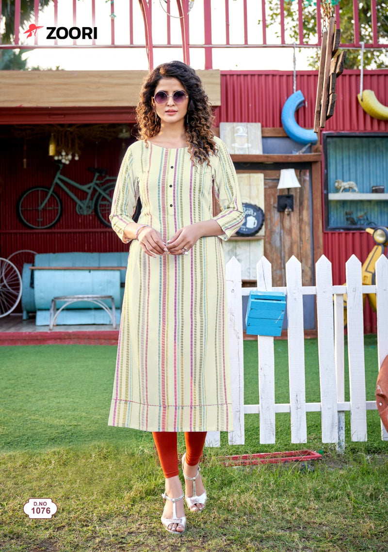 Zoori Akshara Vol 13 Rayon Stylish Designer Casual Wear Kurti Collection