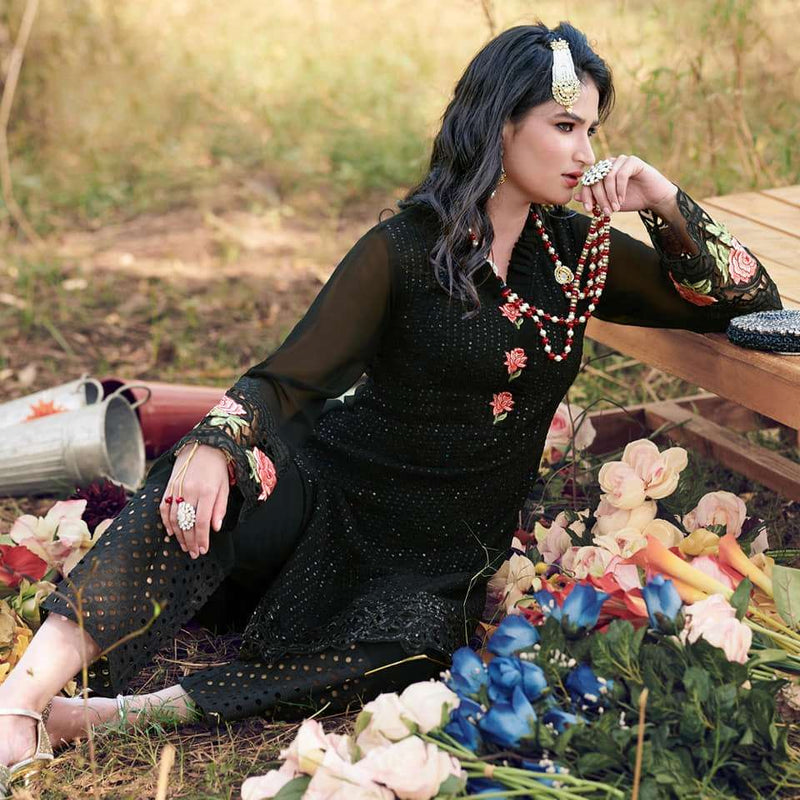 Zara Studio Vol 26 Georgette Stylish Hand Work Designer Wear Kurti