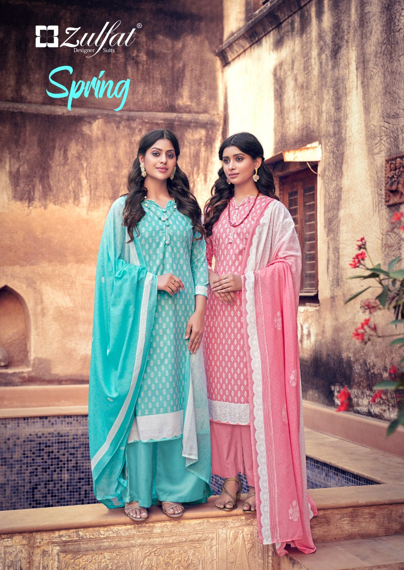 Zulfat Designer Suit Spring Pure Cotton Stylish Designer Casual Wear Salwar Suit