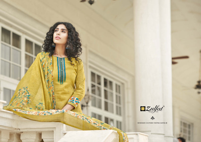 Zulfat Designer Suits Summer Bonanza Pure Cotton Stylish Designer Salwar Suit